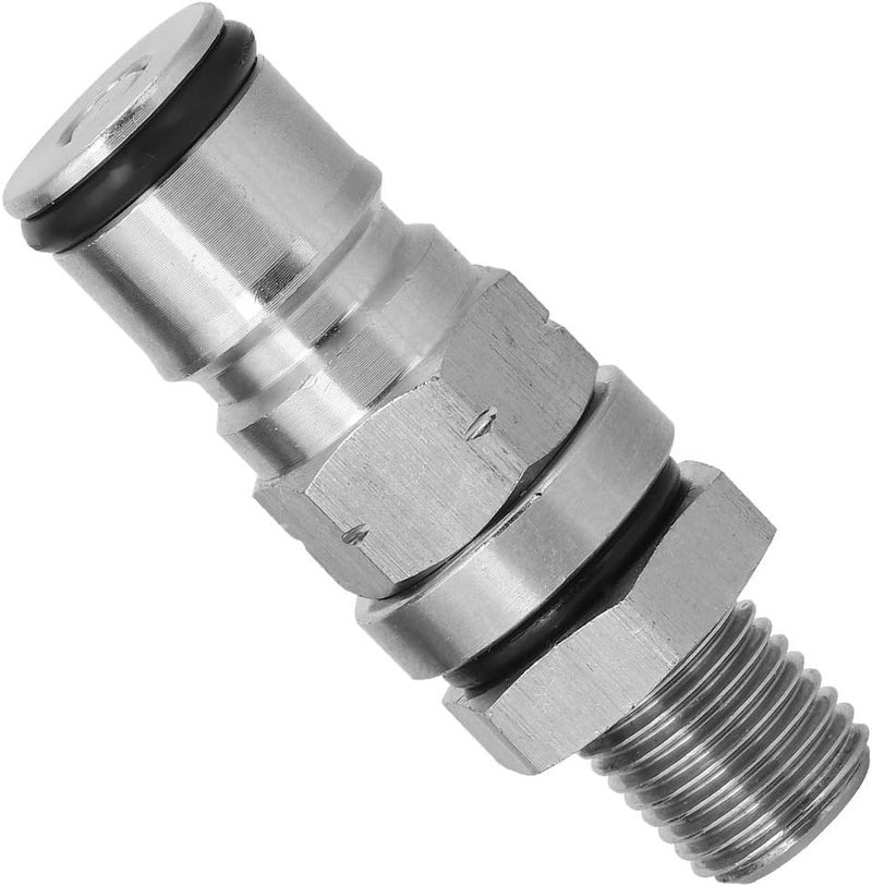semfeil brew Homebrew 304 Stainless Steel Corny Keg 1/4’’ BSP Ball Lock Post Bulkhead With Poppets With Male NPT Hex Nipple, 19/32"-18 Gas/Liquid Corny Keg Adapter (Gas) - Image 3